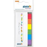 Samolepicí papírové záložky STICKN 45 × 15 mm, duhová směs, 7 × 30 listů, 21598 – Hledejceny.cz