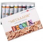 Metalické akrylové barvy DECOLA 8x18 ml – Hledejceny.cz