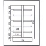 Regál oboustranný 97839 – Zboží Dáma