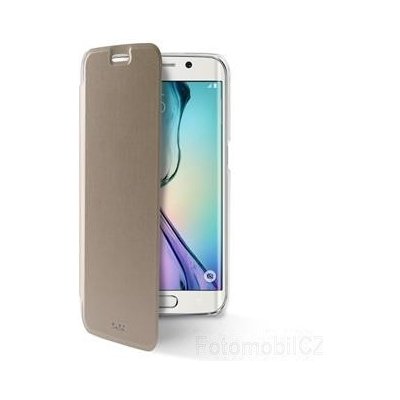 Pouzdro Puro flipové Samsung Galaxy S6 edge zlaté