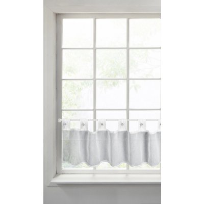 EUROFIRANY KRÁTKÁ ZÁCLONA NA POUTKÁCH SEVILLA 150X30 CM BÍLÁ – Hledejceny.cz