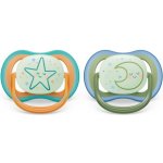 Avent SCF376/23 dudlík Ultra Air 2 ks hvězda/měsíc – Zboží Dáma