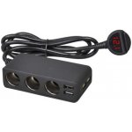 Roztrojka zapalovače SMART, 4xUSB s voltmetrem | Zboží Auto