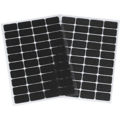 Suchý zip samolepicí obdélníčky 15x25 mm Varianta: 2 černá, Balení: 1 karta – Hledejceny.cz