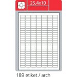Coveris EPSW025010A4 samolepicí etikety 25,4×10 mm, 18900 etiket bílá – Zbozi.Blesk.cz