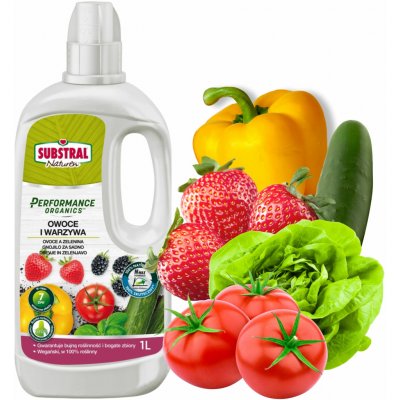 Substral Hnojivo tekuté PERFORMANCE ORGANICS OVOCE A ZELENINA 1 L – Zboží Mobilmania