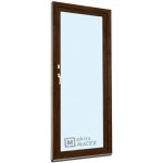 Kömmerling balkonové dveře 70 AD OS levé tmavý dub/tmavý dub 80 x 230 cm oboustranná klika + FAB + hliníkový práh – Hledejceny.cz