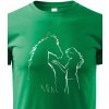 Dětské tričko dětské tričko Dívka a kůň, zelená