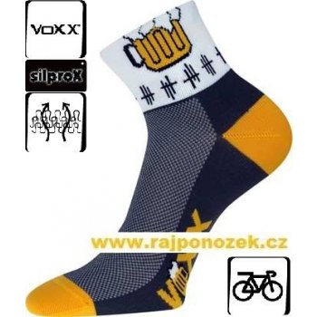 VoXX Ralf X cyklistické ponožky šedá žlutá