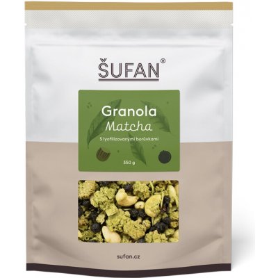 Šufan s.r.o. Granola Matcha s lyofilizovanými borůvkami 350 g – Zboží Dáma