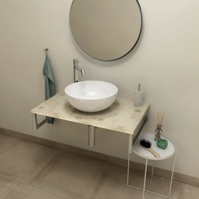 Sapho OLIVER deska 110x2x50cm, technický mramor, Aurora OV110-1217 – Zboží Mobilmania