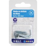 M.A.T. GROUP skoba se závitem do dřeva 30x2,6mm Zn (10ks) – Zboží Mobilmania