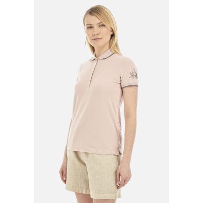 LA MARTINA WOMAN POLO S/S PIQUET STRETCH růžová