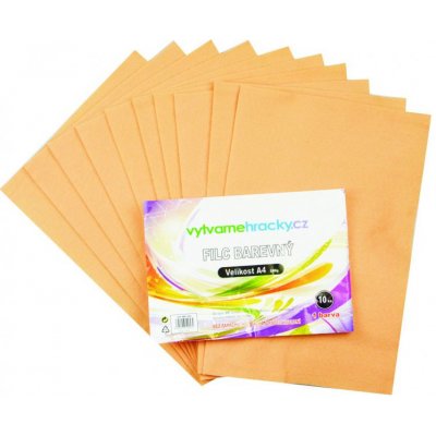 vytvarnehracky.cz Filc - 10 ks, Tělový, A4, 180 g – Hledejceny.cz