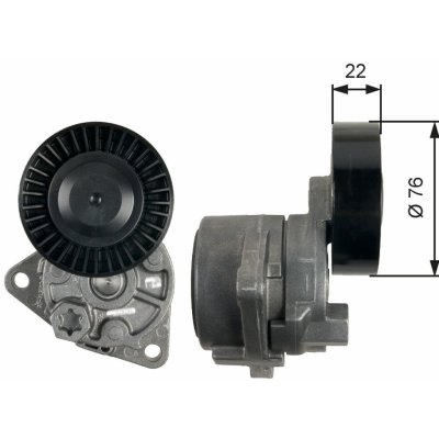 Napínák, žebrovaný klínový řemen GATES T39217 – Zboží Mobilmania