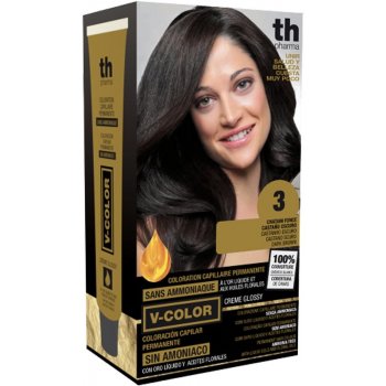 TH Pharma Barva na vlasy V-color tmavě hnědá 3
