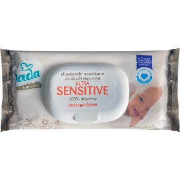 Dada Extra Care Ultra Sensitive bavlněné ubrousky 64 ks