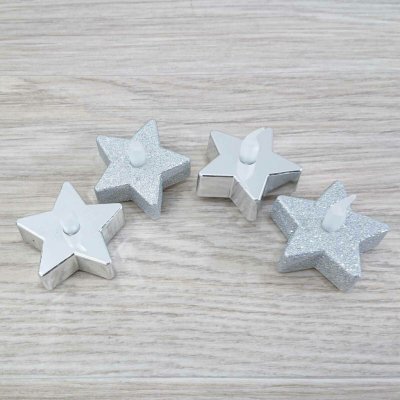 Zentrada LED čajové svíčky stříbrné sada 4 ks 5 x 6 cm – Hledejceny.cz