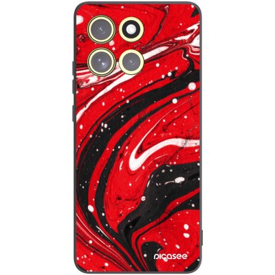 Picasee silikonový černý Motorola Moto G86 Power 5G Red black – Zboží Mobilmania