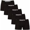 Boxerky, trenky, slipy, tanga Nedeto 5PACK pánské boxerky černé 5NDTB001-brand