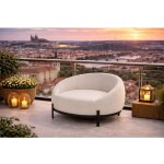 Hartman Lucas round zahradní křeslo/postel chalk grey – Hledejceny.cz