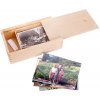 Úložný box ČistéDřevo Dřevěná krabička na fotografie ve formátu 9x13 cm