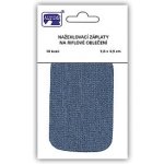 Riflové nažehlovací záplaty malé - středně modrá – Zboží Dáma