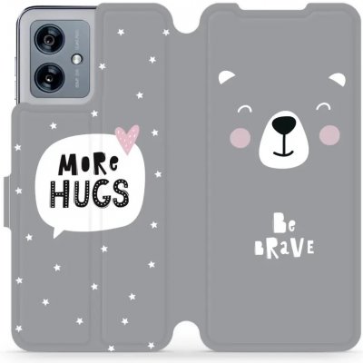 Mobiwear Flip Motorola Moto G54 5G / Moto G54 5G Power Edition - MH06P Be brave - more hugs