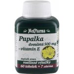 MedPharma Pupalka dvouletá 500 mg + Vitamín E 67 kapslí – Hledejceny.cz