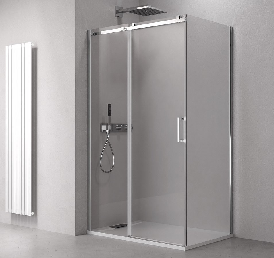 Polysan Thron Line Square obdélníkový 160 x 70 cm čiré chrom TL1670-5002