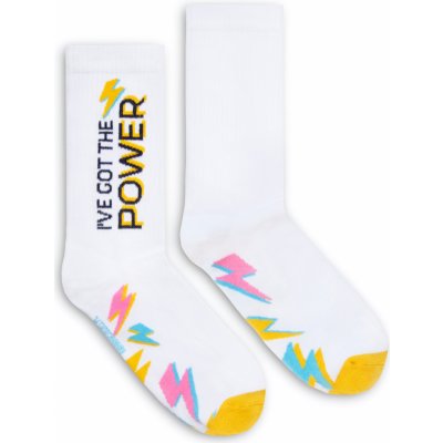 Banana Socks ponožky Classic I've got the Power White