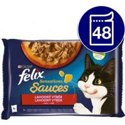 Felix Sensations krůta a jehněčí v omáčce 48 x 85 g