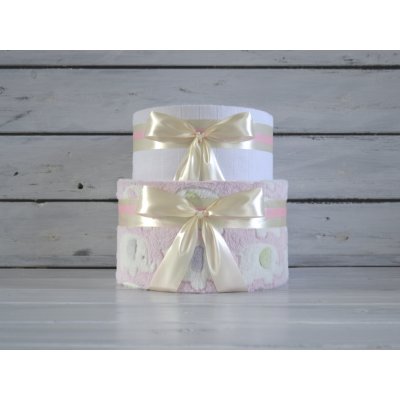 dortNEdort Dvoupatrový plenkový dort I. Miminko se narodilo a je mu asi měsíc Sloníci růžová deka – Zboží Dáma