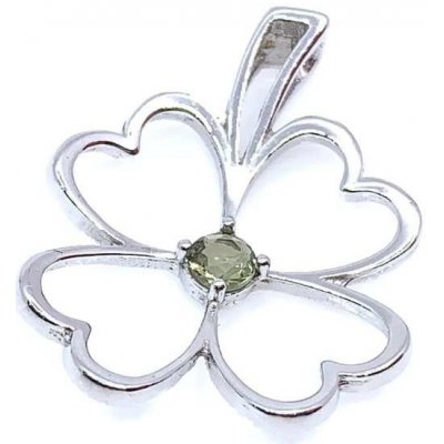Jan Kos jewellery Stříbrný přívěsek s vltavínem 32105471