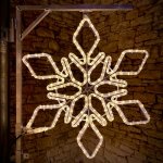 DECOLED Easy Fix 2D LED světelná vločka IX, Ø 60 cm, teple bílá, sada na veřejné osvětlení, hliník – Hledejceny.cz