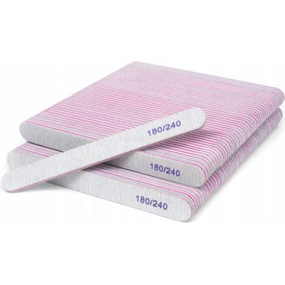 Pamcia Pilník na nehty papírový rovný 180/240 šedý 100 ks – Zboží Mobilmania