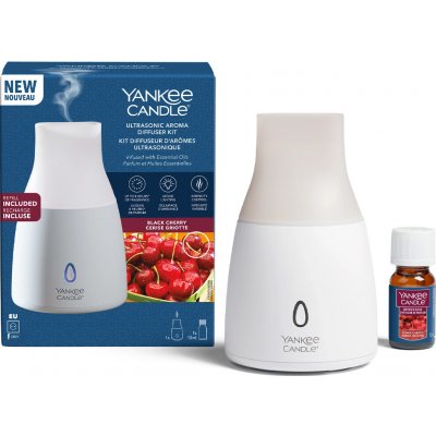 Yankee Candle Ultrasonic aroma difuzér 100 ml + Black Cherry 10 ml – Zboží Dáma