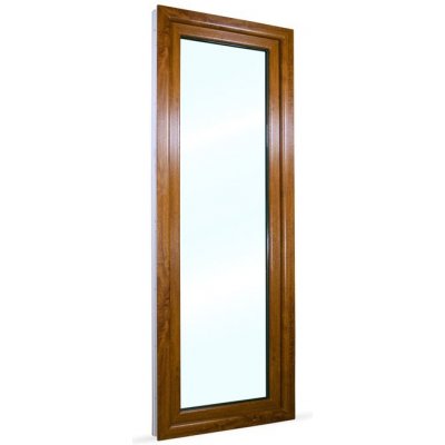 SkladOken.cz Balkonové dveře jednokřídlé 78 x 208 cm, bílá|zlatý dub, otevíravé i sklopné, pravé – Zboží Mobilmania