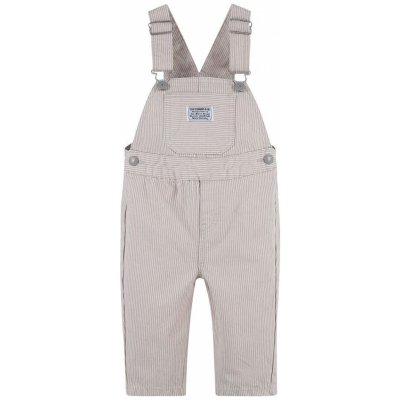 Levi's Dětské lacláče LVN RAILROAD STRIPE OVERALL 6EJ382 šedá – Zboží Mobilmania