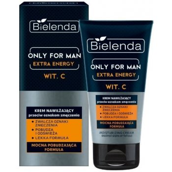 Bielenda Only for Men Extra Energy intenzivní hydratační krém proti známkám únavy Vitamin C Magnesium Caffeine Ceramides 50 ml