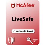 MCAFEE LIVESAFE 1 lic. 3 ROKY (MLS-3Y1D) – Sleviste.cz
