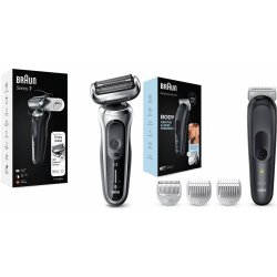 Braun Series 7 71-S1000s Wet & Dry Silver + Braun BG3350