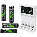 Verk 02049 USB‑C pro AA/AAA baterie, LED + 4x baterie AA – Zbozi.Blesk.cz