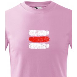 Canvas dětské tričko Turistická značka Sorbet 2079 červená
