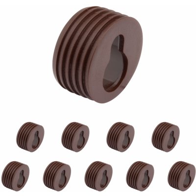 Walteco Kování pro zavěšení skříňky pr. 20 x 10 mm plast, hnědý, 2 ks 90706 – Zboží Mobilmania