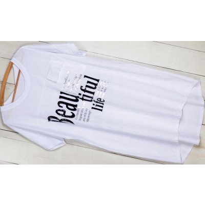 Fashionweek módní letní lněné-bavlněné šaty Boho Italy MD373 Bílá – Zboží Mobilmania