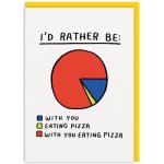 Ohh Deer Valentýnské přání I'd Rather be, červená barva, papír – Zboží Dáma