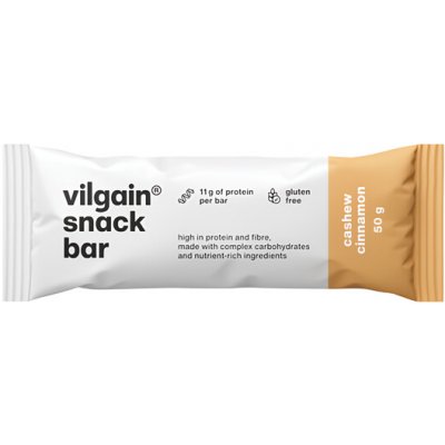Vilgain Snack Bar Kešu a skořice 50 g – Sleviste.cz