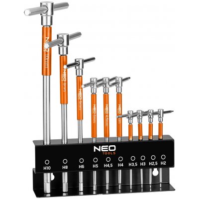 Neo Tools Klíče se závlačkou Sada 10 ks ve stojanu 2 - 10 mm 09-509 – Hledejceny.cz