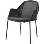 Cane-line Stohovatelné jídelní křeslo Breeze, 60x62x83 cm, rám kov light grey, výplet umělý ratan light grey – Hledejceny.cz